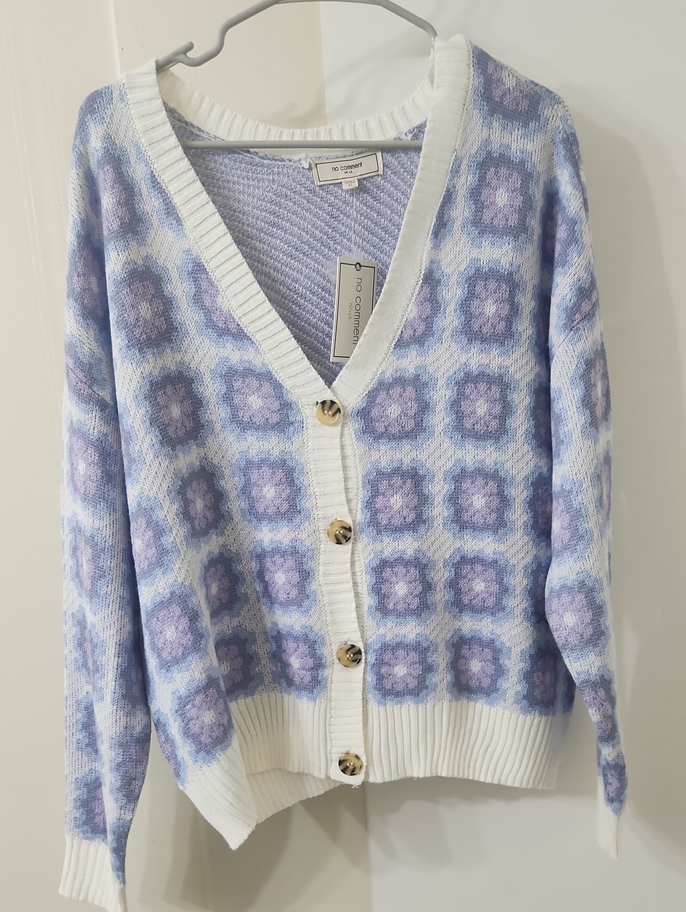 Blue/Purple Button Up Cardigan